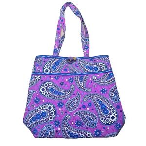Vera Bradley Boysenberry Toggle Tote Quilted Medium Shoulder Bag Retired